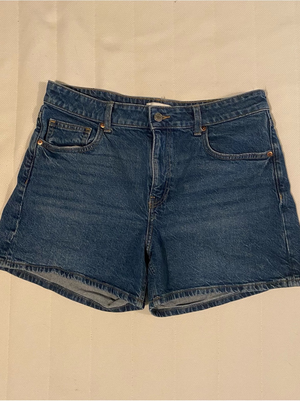 H&M Women's Dark Blue Denim Shorts
